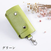 キーケース 三つ折り 6連 キーホルダー スナップボタン レザー調 フェイクレザー 吊り下げ 引っ掛け 鍵ケース 持ち歩き便利 メンズ レディース 男女兼用 ユニセックス 紛失防止 汚れ防止