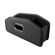 車用ティッシュケース ティッシュボックス カー用品 カーアクセサリー ドリンクカップホルダー2個付き 水筒 ボトル収納 ブラック ワイン 小物収納 ヘッドレスト 取り付け