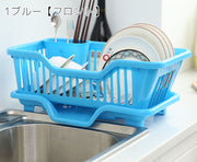 水切りラック 水切りかご ディッシュスタンド 箸立て 皿立て 水切りトレー キッチンラック 食器乾燥 収納 水受け皿 キッチン 台所 食器 排水 便利