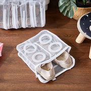 シューズ用洗濯ネット 靴用 くつ用 上履き ランドリーネット 洗濯バッグ メッシュネット メッシュバッグ 洗濯機洗い 便利 干せる 体育館シューズ 持ち手付き 丸洗い