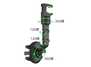 スマホホルダー 車載 車用 携帯ホルダー 角度調節可能 360度回転 カーアクセサリー 片手操作 多機能 カー用品 バックミラー 後部座席 室内 食卓 寝室 キッチン どこでも 動画視聴