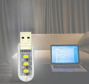 USBライト LEDライト スティックライト 片面 3灯 コンパクト 小型 ポータブル 携帯 ミニサイズ USBメモリ型 読書灯 デスクライト リチウム