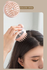 シャンプーブラシ ボディブラシ プッシュ式 粗目 細目 洗髪ブラシ 頭皮ブラシ ヘアブラシ バスグッズ お風呂用 ヘアケア 頭皮ケア ボディケア スカルプケア 柔らか ソフト シャワーブラシ 便利 シンプル お手入れ簡単