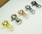 ナスカン 金具 レバーナスカン 4個セット パーツ 部品 回転式 ハンドメイド クラフト 手芸 手作り 交換 ストラップ キーホルダー レバーナスカン シンプル ミニ 小さめ 金色 銀色 ブロンズカラー