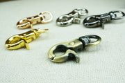 ナスカン 金具 レバーナスカン 4個セット パーツ 部品 回転式 ハンドメイド クラフト 手芸 手作り 交換 ストラップ キーホルダー レバーナスカン シンプル ミニ 小さめ 金色 銀色 ブロンズカラー