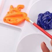 パレット 20仕切 水彩 アクリル 油絵 えのぐ 混色 調色 四角形 指穴なし 仕切り付き アート 画材