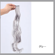 エクステ エクステンション 単品 ポイントウィッグ ワンタッチ 部分ウィッグ かつら カール ロング レディース 女性 付け毛 イメチェン 着脱簡単 単色 かわいい キュート ガーリー カジュアル 変装 お出かけ カラバリ豊富 緑 青 灰 ピンク 茶 紫