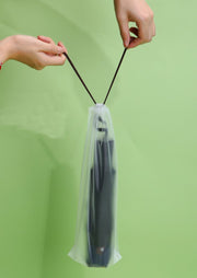 傘袋 折り畳み傘入れ 折りたたみ傘用袋 10枚セット 半透明 巾着袋タイプ 防水 傘カバー 傘ケース マチあり コンパクト 持ち運び ビニール袋 収納