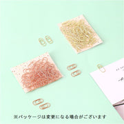 ハートモチーフクリップ ペーパークリップ 50個入り 文房具 ハート 大容量 かわいい 可愛い おしゃれ 手紙 書類 ノート 学生 女子高生 便利 シンプル ゴールドカラー ローズゴールドカラー