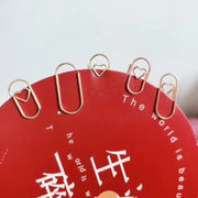 ハートモチーフクリップ ペーパークリップ 50個入り 文房具 ハート 大容量 かわいい 可愛い おしゃれ 手紙 書類 ノート 学生 女子高生 便利 シンプル ゴールドカラー ローズゴールドカラー