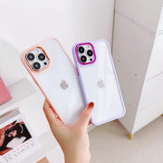 スマートフォンケース iPhoneケース スマホカバー アイフォンケース クリア 透明 くり抜き シンプル iPhone15 15Pro  iPhone16 16Pro iPhone13 13Pro 13ProMax iPhone14 14Pro 14ProMax 背面保護 傷防止 おしゃれ かわいい ユニセックス レディース メンズ 女性 男性 アイフォーン用 縁取り