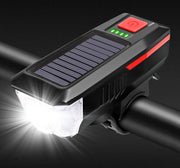 自転車用ライト ヘッドライト フロントライト LEDライト USB充電式 太陽光 ソーラー 後付け 自転車アクセサリー 夜間運転 クラシック おしゃれ かっこいい カジュアル シンプル サイクリング 通勤 通学 前照灯 黒 赤 青 緑 橙