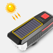 自転車用ライト ヘッドライト フロントライト LEDライト USB充電式 太陽光 ソーラー 後付け 自転車アクセサリー 夜間運転 クラシック おしゃれ かっこいい カジュアル シンプル サイクリング 通勤 通学 前照灯 黒 赤 青 緑 橙