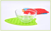 シリコンパッド キッチン用品 ブルー レッド オレンジ グリーン 薄い 滑り止め 壁掛け可能