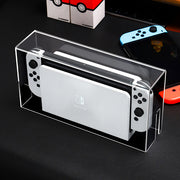 Nintendo Switch用 ドックカバー ダストカバー ケース ディスプレイ クリア 透明 収納 本体 保護 防塵 埃 ホコリ 汚れ防止 スリット 任天堂 ニンテンドー スイッチ
