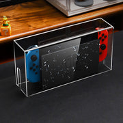 Nintendo Switch用 ドックカバー ダストカバー ケース ディスプレイ クリア 透明 収納 本体 保護 防塵 埃 ホコリ 汚れ防止 スリット 任天堂 ニンテンドー スイッチ