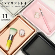 トレー インテリアトレイ ハンドメイドトレー 受け皿 スクエア 四角 アクセサリートレー パーツ入れ ハンドメイド用品 アクセサリープレート 小さめ アクセサリートレイ つり銭トレー 小物入れ インテリア雑貨 キャッシュトレイ 多用途 単色 コンパクト キラキラ おしゃれ きれいめ かわいい シンプル 銀 ピンク 黒