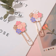 ブックマーク 単品 しおり 栞 クリップ ゼムクリップ ペーパークリップ 文房具 ステーショナリー 事務用品 桜 さくら サクラ フラワー 可愛い かわいい