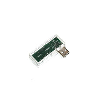 USB電流計 簡易電圧電流テスター 電圧テスター 電源メーター 3.5V～7V 0A～3A クリア 透明 デジタル コンパクト 便利 ユニーク お洒落