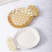 アクセサリートレー アクセサリートレイ アクセサリープレート 小物入れ 小皿 陶磁器 パイナップル 卓上収納 インテリア 撮影背景