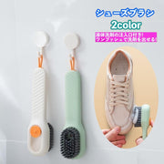 シューズブラシ 靴洗い シューズクリーナー 洗濯ブラシ 多機能 液体洗剤注入口付き 汚れ落とし 衣類洗い 風呂掃除 清掃 スニーカー 運動靴 上履き