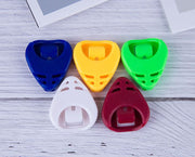 ピックホルダー ピックケース ギター用品 取り付け簡単 粘着テープ ピック収納 ピック固定 紛失防止 大容量 三角形 ハート型