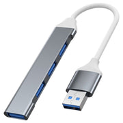 USBハブ USBポート 4in1 4ポート type-c USB3.0 PCアクセサリー コネクター 多機能 マウス キーボード プリンター シルバーカラー グレー
