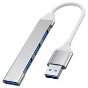 USBハブ USBポート 4in1 4ポート type-c USB3.0 PCアクセサリー コネクター 多機能 マウス キーボード プリンター シルバーカラー グレー
