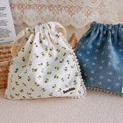 ポーチ 巾着袋 巾着ポーチ 巾着バッグ レディース トラベルポーチ 小物入れ キッズ お花 かわいい 化粧ポーチ 整理整頓