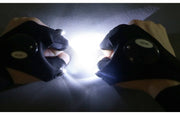 ハンディライト ライトグローブ 両手用 左右セット 釣り用品 手袋 穴あき 指ぬき LED 防水 伸縮性 面ファスナー アウトドア リチウム 夜釣り キャンプ