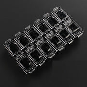 収納ケース ネイルケース ネイルパーツ収納 ラインストーン収納 クリアケース ハンドメイド収納 12枠 仕分け 生理整頓 仕切り付き ピルケース 重ねて収納 DIY デコパーツ ビーズケース 仕切りケース 小物入れ 収納ボックス 便利グッズ 蓋つき 中が見える 黒 白 ピンク 透明