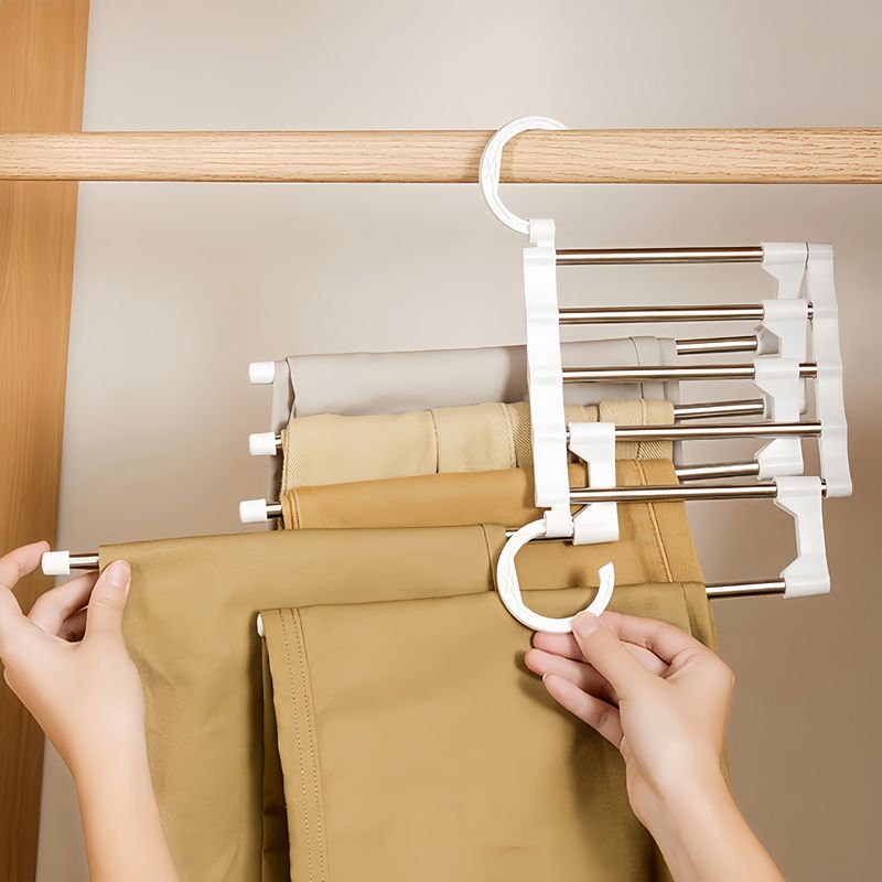 ズボンハンガー スラックスハンガー 収納用品 5連 折り畳み 折りたたみ 商品画像5