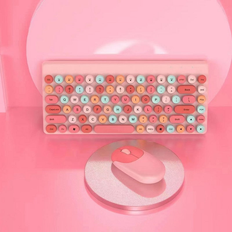 キーボード ワイヤレスキーボード マウス 2点セット 丸ボタン サークル 商品画像3