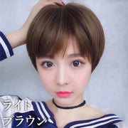 フルウィッグ ベリーショート ヘアウィッグ 全頭かつら 前髪 ふんわり 爽やか ナチュラル 自然 イメチェン 茶髪 黒髪 ブラック ブラウン おしゃれ かわいい