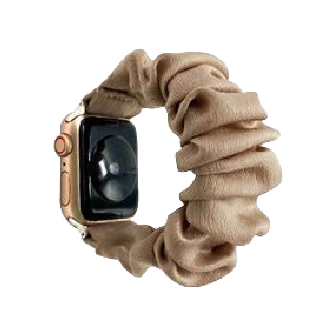 Apple Watch用 交換ベルト 腕時計バンド シュシュタイプ 互換ベルト アップルウォッチ用 付け替えバンド 無地 カラバリ豊富 可愛い