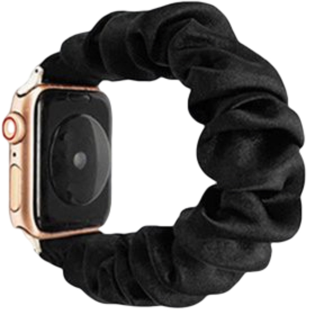 Apple Watch用 交換ベルト 腕時計バンド シュシュタイプ 互換ベルト アップルウォッチ用 付け替えバンド 無地 カラバリ豊富 可愛い