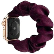 Apple Watch用 交換ベルト 腕時計バンド シュシュタイプ 互換ベルト アップルウォッチ用 付け替えバンド 無地 カラバリ豊富 可愛い