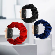 Apple Watch用 交換ベルト 腕時計バンド シュシュタイプ 互換ベルト アップルウォッチ用 付け替えバンド 無地 カラバリ豊富 可愛い