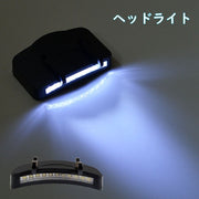 ヘッドライト LEDライト キャップライト 11LED 電池式 クリップ式 帽子 取り付け 暗所作業 夜釣り 登山 アウトドア 夜道 防災 フィッシング