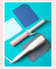 ヘアアイロンマット カバー 美容 日用品 生活雑貨 収納ケース パッド 耐熱 シリコン製 滑り止め 落下防止 持ち運び トラベル 旅行 出張