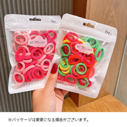 ヘアゴム 子供用 リングゴム 50個入り ヘアアクセサリー キッズ ベビー 輪ゴム カラーゴム ヘアアレンジ まとめ髪 カラフル ブラック ヘアタイ パイルゴム お団子 アップ