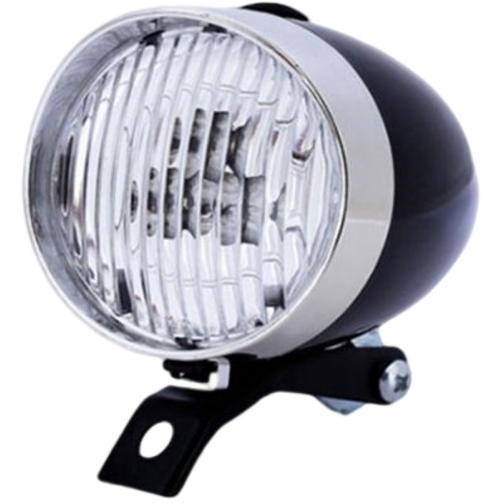 自転車用ライト ヘッドライト LEDライト 砲弾型 砲丸型 電池式 明るい レトロ クラシック ファットバイク リチウム