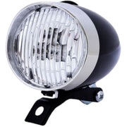 自転車用ライト ヘッドライト LEDライト 砲弾型 砲丸型 電池式 明るい レトロ クラシック ファットバイク リチウム