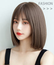 フルウィッグ かつら レディース ミディアムボブ ストレート 前髪あり 自然 コスプレ 仮装 ヘアアレンジ イメチェン ナチュラル