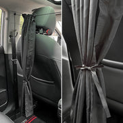 車用カーテン カーアクセサリー 日除け用品 内装用品 カーテン 日よけ リアカーテン 間仕切りカーテン 遮光 紫外線対策 UVカット 着替え 車中泊 仮眠カーテン プライバシー 簡単取付 ブラック