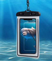 スマホ防水ケース 防水カバー 水に浮く ストラップ付き タッチパネル操作可能 透明クリア 夜光 プール 海 風呂 釣り 水中撮影