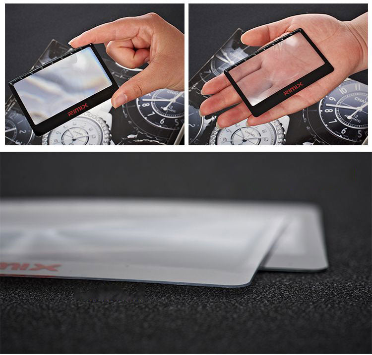 携帯用ルーペ 携帯用虫眼鏡 3倍 眼鏡 めがね カード型 商品画像4