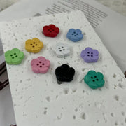 プラボタン 11mm 20個入り プラスチック 花 フラワー 4つ穴 ハンドメイド 手作り 手芸 クラフト 縫製材料 かわいい