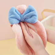 ループ付きタオル ハンドタオル 子供用 キッズ ベビー 吊り下げ お手拭き キャンディ リボン ふわふわ やわらかい フリース 可愛い 保育園 幼稚園 洗面所 キッチン
