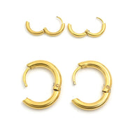 フープピアス リングピアス 単品 1個売り 片耳 メンズ レディース アクセサリー シンプル おしゃれ シルバーカラー ゴールドカラー ブラック 単色 ソリッドカラー サイズ豊富 簡単装着 男女兼用 ユニセックス 女性用 男性用 婦人用 紳士用 ジュエリー ファッション 雑貨 小物 記念日 誕生日 プレゼント 贈り物 ギフト